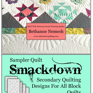 Sampler Quilt Smackdown: Secondary Quilting Designs for all Block Quilts