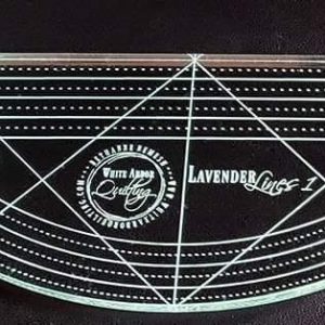 Lavender Lines 1, 6" convex stitch in the ditch ruler