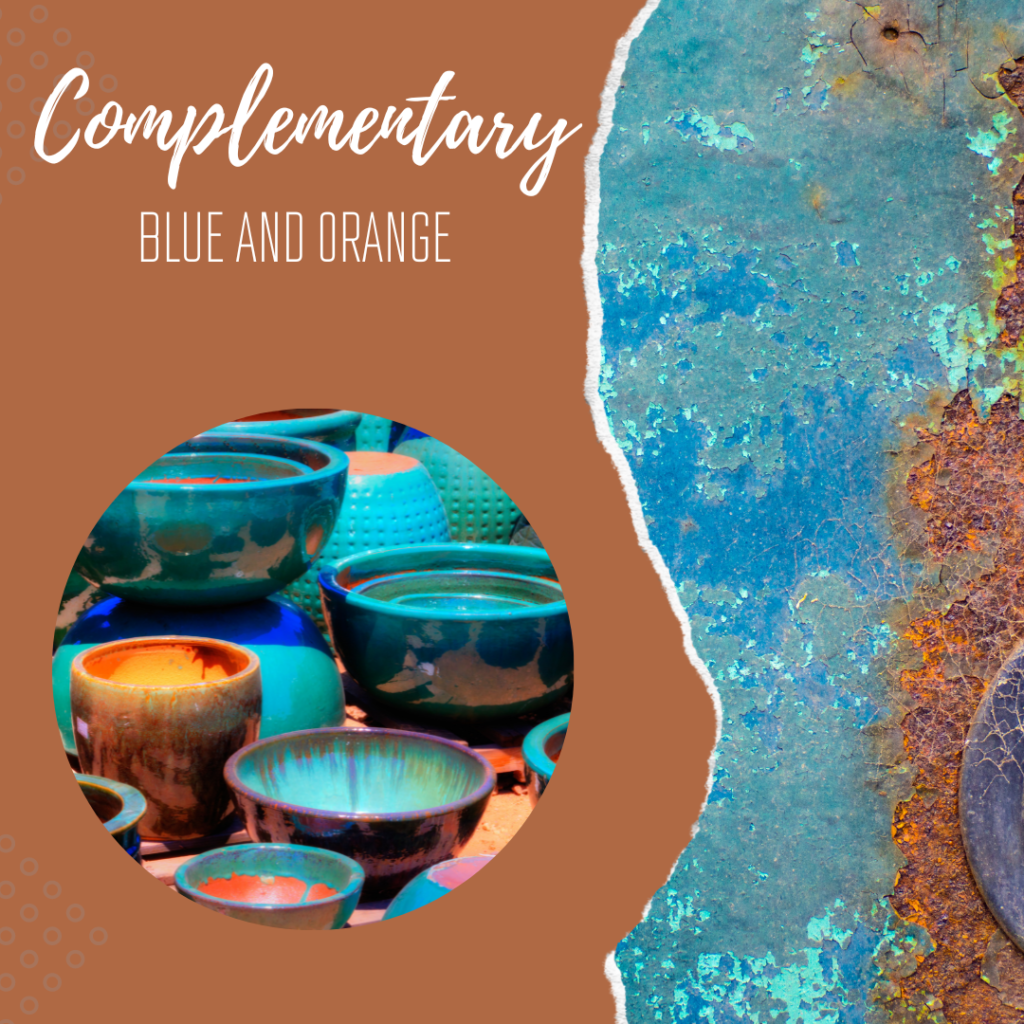 complementary colors of blue and orange