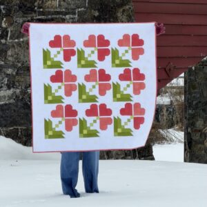 Loving Garden PDF heart-flower block/quilt